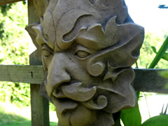 Green man garden sculptures